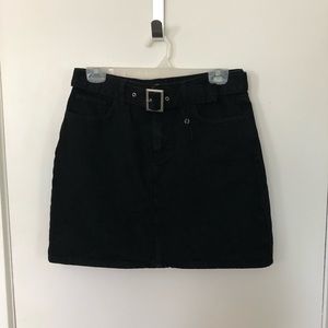 Black denim skirt with Belt